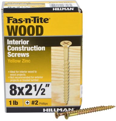 Image showing  #8 x 2-1/2 in. Fas-N-Tite Bugle Head Phillips All Purpose Wood Screws, 92-Pack