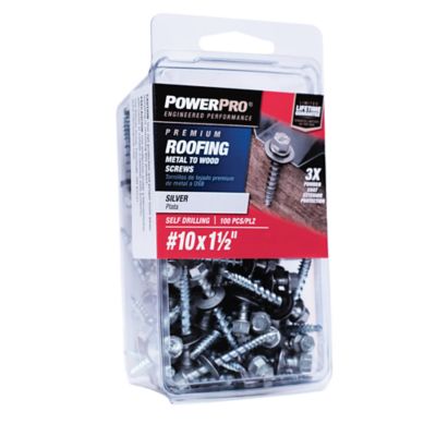 Hillman 10 x 1-1/2 in. Power Pro Premium Exterior Metal Polebarn Screw