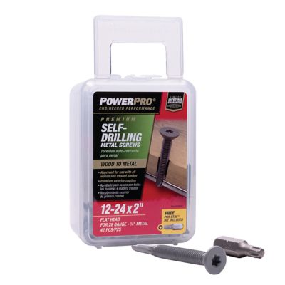 Image showing  #12 x 2 in. Power Pro Star-Drive Sheet Metal Screws, 42-Pack