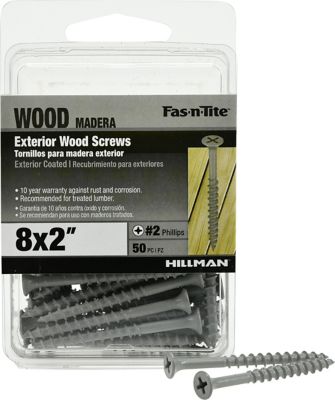 Image showing  #8 x 2 in. Fas-N-Tite Exterior Coated Wood Screws, 50-Pack