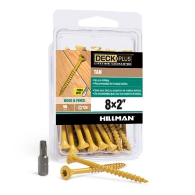 Hillman Deck Plus Tan Deck Screws (#8 x 2 in.) -50 Pack