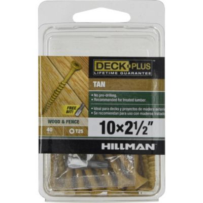 Image showing  #10 x 2-1/2 in. Deck Plus Deck Screws, Tan, 40-Pack