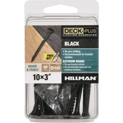 Image showing  #10 x 3 in. Deck Plus Deck Screws, Black, 40-Pack