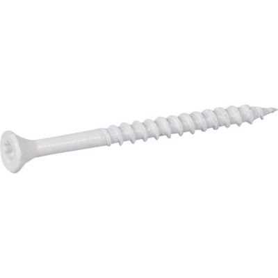 Image showing  #10 x 3 in. Deck Plus Deck Screws, White, 40-Pack