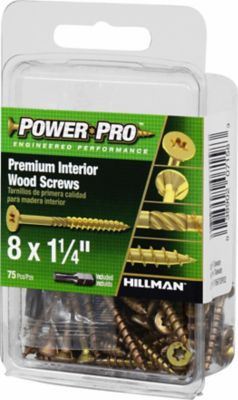 Image showing  #8 x 1-1/4 in. Power Pro Premium Interior Wood Screws, 75-Pack