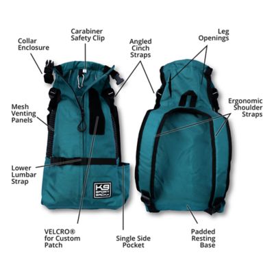 Image showing 7 th K9 Sport Sack Trainer Backpack Pet Carrier, Turquoise, X Small