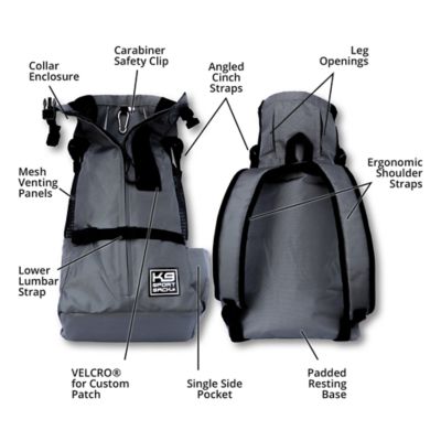 Image showing 6 th K9 Sport Sack Trainer Backpack Pet Carrier, Black, Small