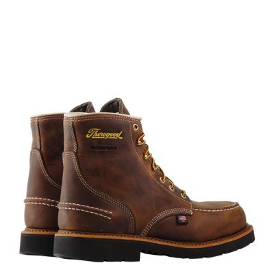Image showing  Men's Moc Toe USA Waterproof Safety Wedge Work Boots, 6 in.