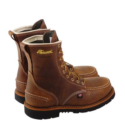 Image showing  Men's Moc Toe USA Waterproof Safety Wedge Work Boots, 8 in.