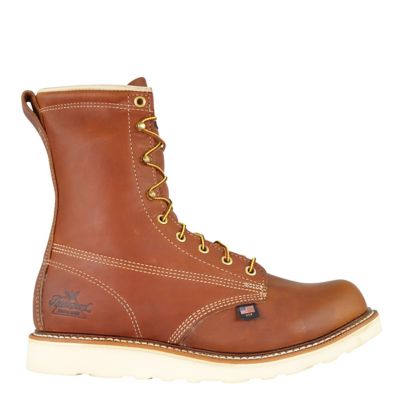 Image showing  Men's Plain Toe USA Wedge Work Boots, 8 in.