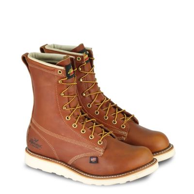 Thorogood Men's Plain Toe USA Wedge Work Boots, 8 in.