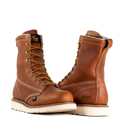 Image showing  Men's Plain Toe USA Wedge Work Boots, 8 in.