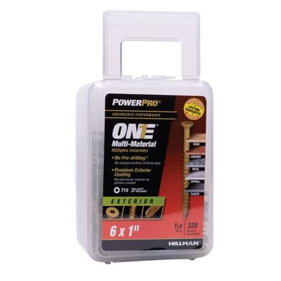 Hillman Power Pro ONE Flat Exterior Bronze Multi-Material Screws (#6 x 1in.) -1lb