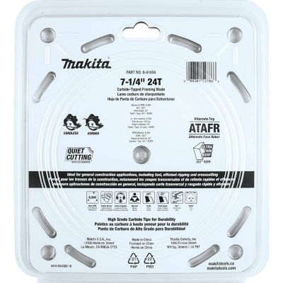 Image showing  7-1/4 in. 24-Tooth Carbide-Tipped Max Efficiency Circular Saw Blade, Framing