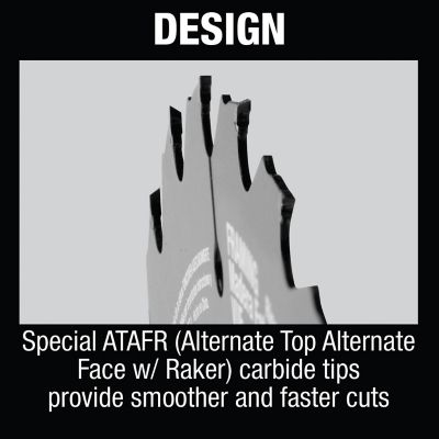 Image showing 6 th Makita 7-1/4 in. 24-Tooth Carbide-Tipped Max Efficiency Circular Saw Blade, Framing