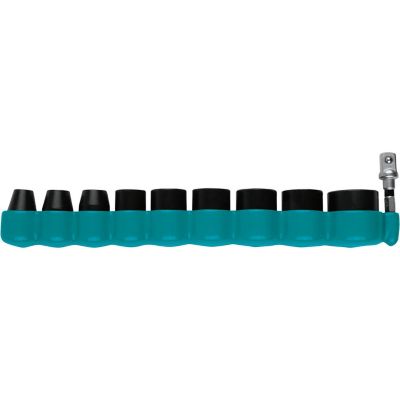 Makita 10 pc. Impact XPS SAE Impact Socket Set with Standard Socket Adapter