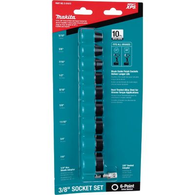 Image showing  Impact XPS SAE Impact Socket Set with Standard Socket Adapter, 10 pc.