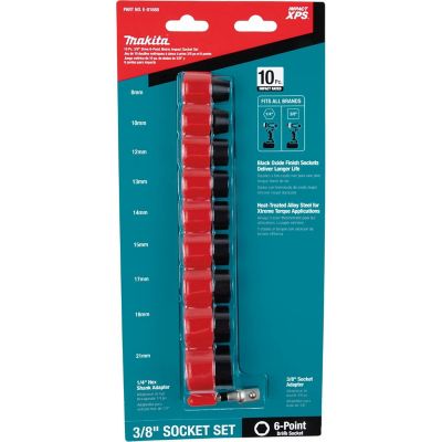 Image showing  Impact XPS Metric Impact Socket Set with Standard Socket Adapter, 10 pc.