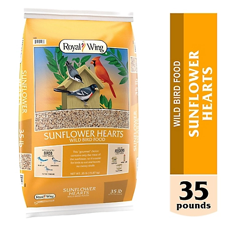 Royal Wing Sunflower Hearts Wild Bird Food, 35 lb.