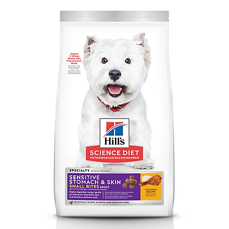 Hill's Science Diet Adult Sensitive Stomach & Skin Small Bites Chicken & Barley Recipe Dry Dog Food