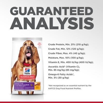 Image showing 6 th Hill's Science Diet Large Breed Adult Sensitive Stomach and Skin Chicken Recipe Dry Dog Food, 30 lb. Bag