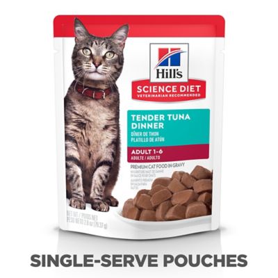 Hill's Science Diet Adult Tender Tuna Recipe Cat Food, 2.8-oz pouch Cats LOVE Tender Tuna!