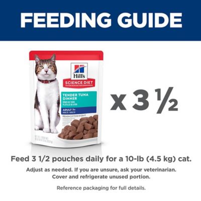 Image showing  Senior 7+ Cat Food, Tender Tuna Dinner, Pouch, 2.8 oz.