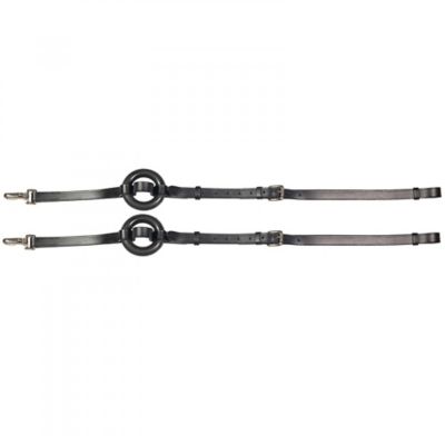 Horze Leather Side Reins with Rubber Donuts