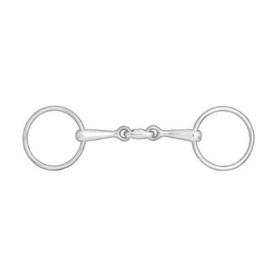 Horze Lozenge Link Loose Ring Snaffle Bit, 13 mm x 135 mm Mouthpiece