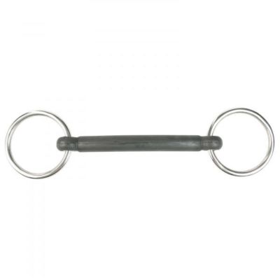 Horze Loose Ring Snaffle Bit with 115 mm Rubber Mullen Mouthpiece