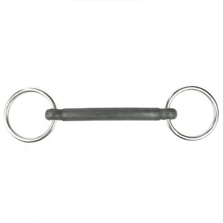 Horze Loose Ring Snaffle Bit with 95 mm Rubber Mullen Mouthpiece