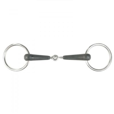 Horze Loose Ring Snaffle Bit with 105 mm Rubber-Covered Mouthpiece