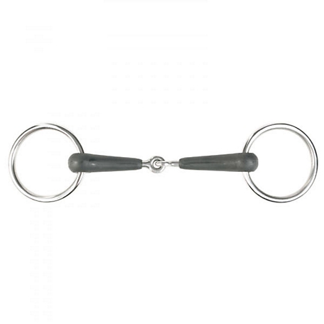 Horze Loose Ring Snaffle Bit with 105 mm Rubber-Covered Mouthpiece