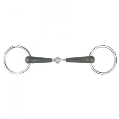 Horze Loose Ring Snaffle Bit with 135 mm Rubber-Covered Mouthpiece