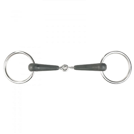 Horze Loose Ring Snaffle Bit with 135 mm Rubber-Covered Mouthpiece
