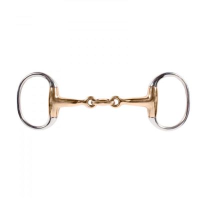 Horze Eggbutt Snaffle Bit with 115 mm Copper Lozenge Link Mouthpiece