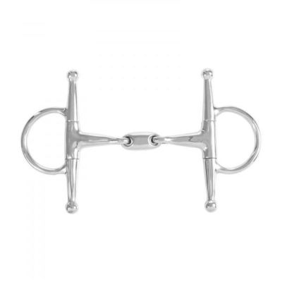 Horze Full-Cheek Snaffle Bit with 95 mm Oval Link Mouthpiece