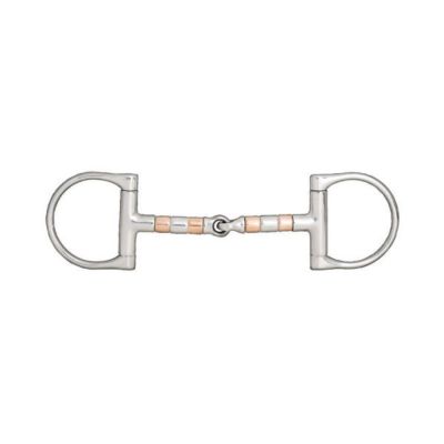 Horze D-Ring Snaffle Bit with 135 mm Copper Roller Mouthpiece