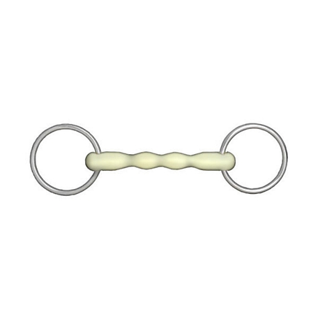Horze Loose Ring Snaffle Bit with Apple Flavor Mullen Mouthpiece