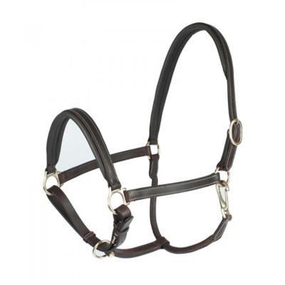 Horze Leather Largo Narrow Horse Halter, Black