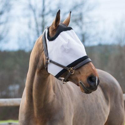 Horze Horse Fly Mask, Black/White