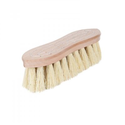 Horze Natural Bristle Hard Horse Brush with Wooden Back, 2 in.