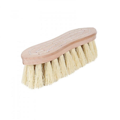 Horze Natural Bristle Hard Horse Brush with Wooden Back, 2 in.