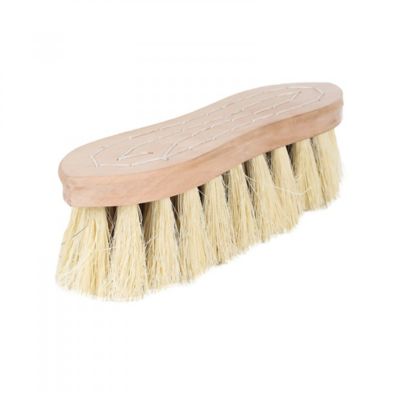 Horze Natural Mix Bristle Hard Horse Brush with Wooden Back, 2 in.
