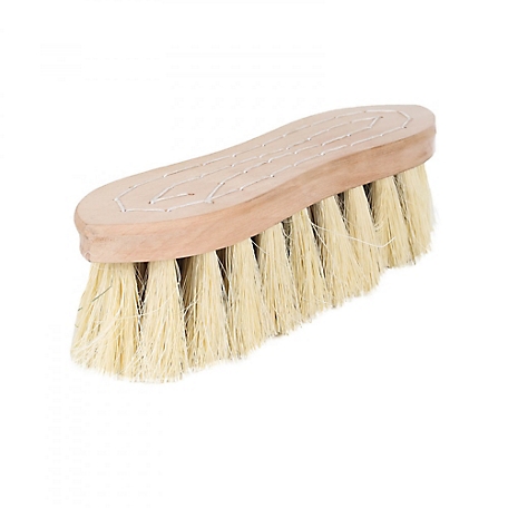 Horze Natural Mix Bristle Hard Horse Brush with Wooden Back, 2 in