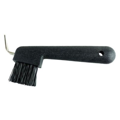 Horze Hoof Pick with Brush, Black