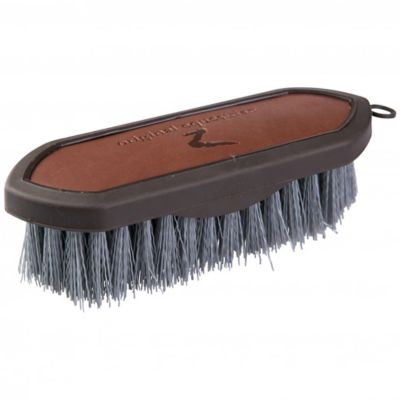 Horze Maddox Equine Dandy Brush with Plastic/Leather Handle