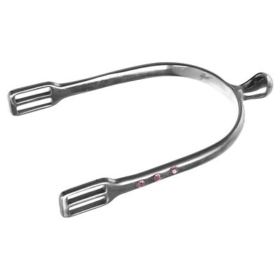 Horze Women's Stainless Steel Bling Spurs, Ice Pink Crystal