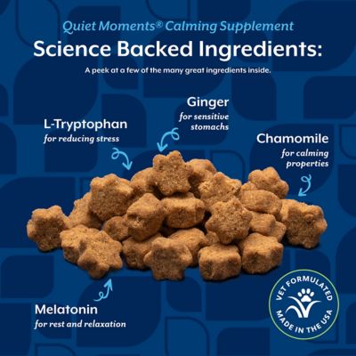 Image showing  Quiet Moments Calming Aid Chews for Cats with Melatonin, Thiamine, L-Tryptophan and Ginger, 60 ct.