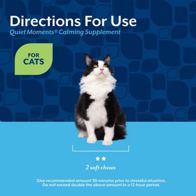 Image showing 5 th NaturVet Quiet Moments Calming Aid Chews for Cats with Melatonin, Thiamine, L-Tryptophan and Ginger, 60 ct.